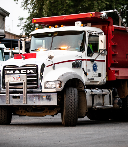 MACK truck hauling dirt
